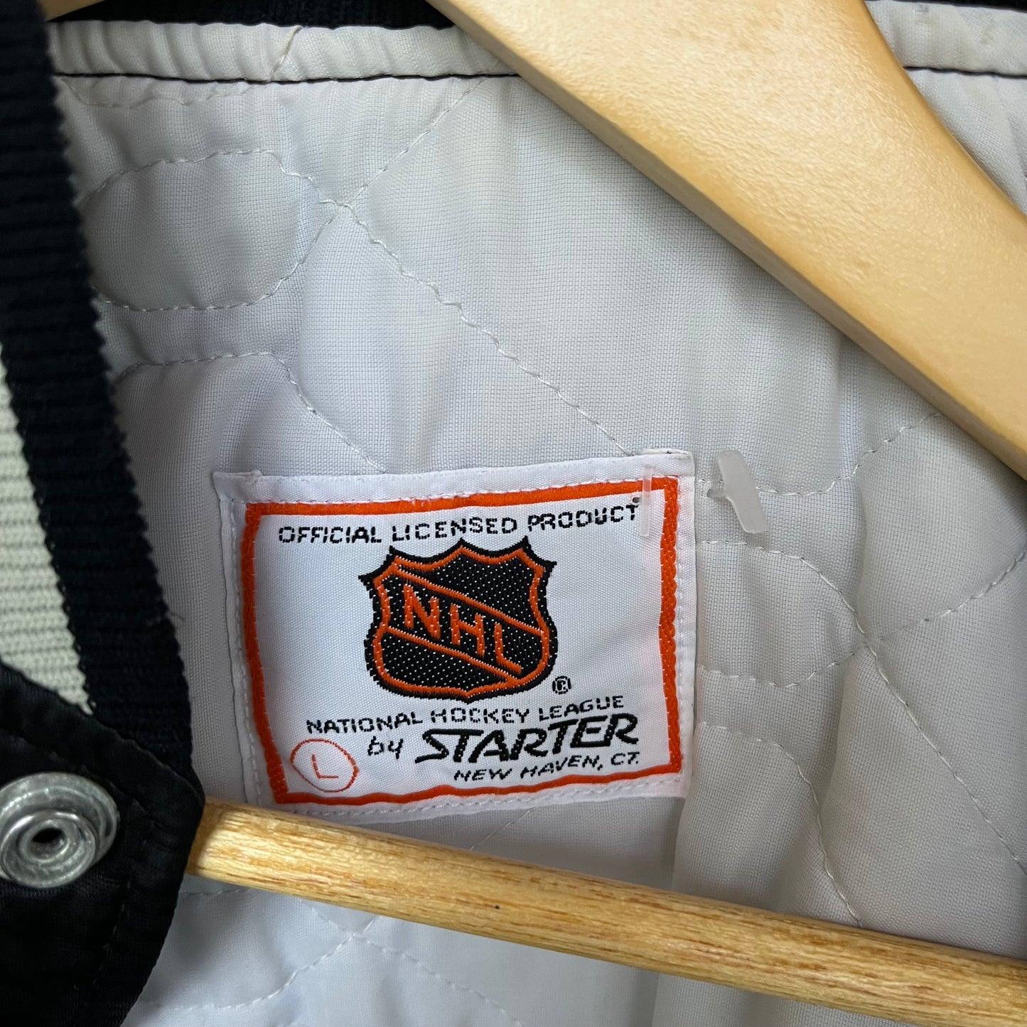 Vintage Starter LA Kings Satin Jacket - Size L