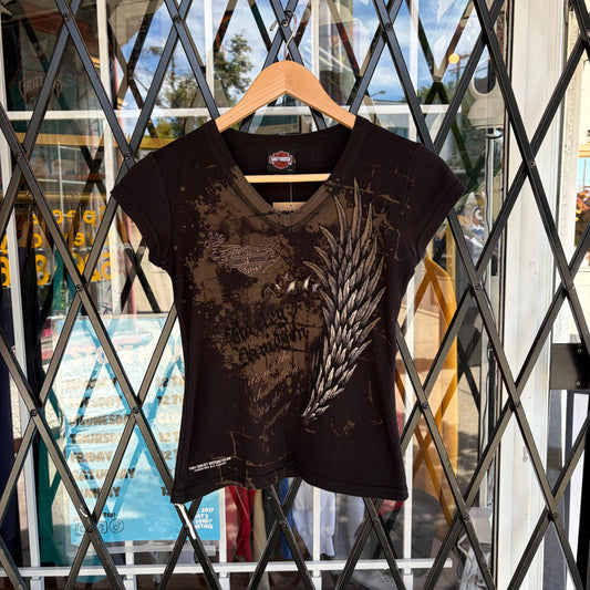 Harley Davison Wings Tee - Size Women’s S