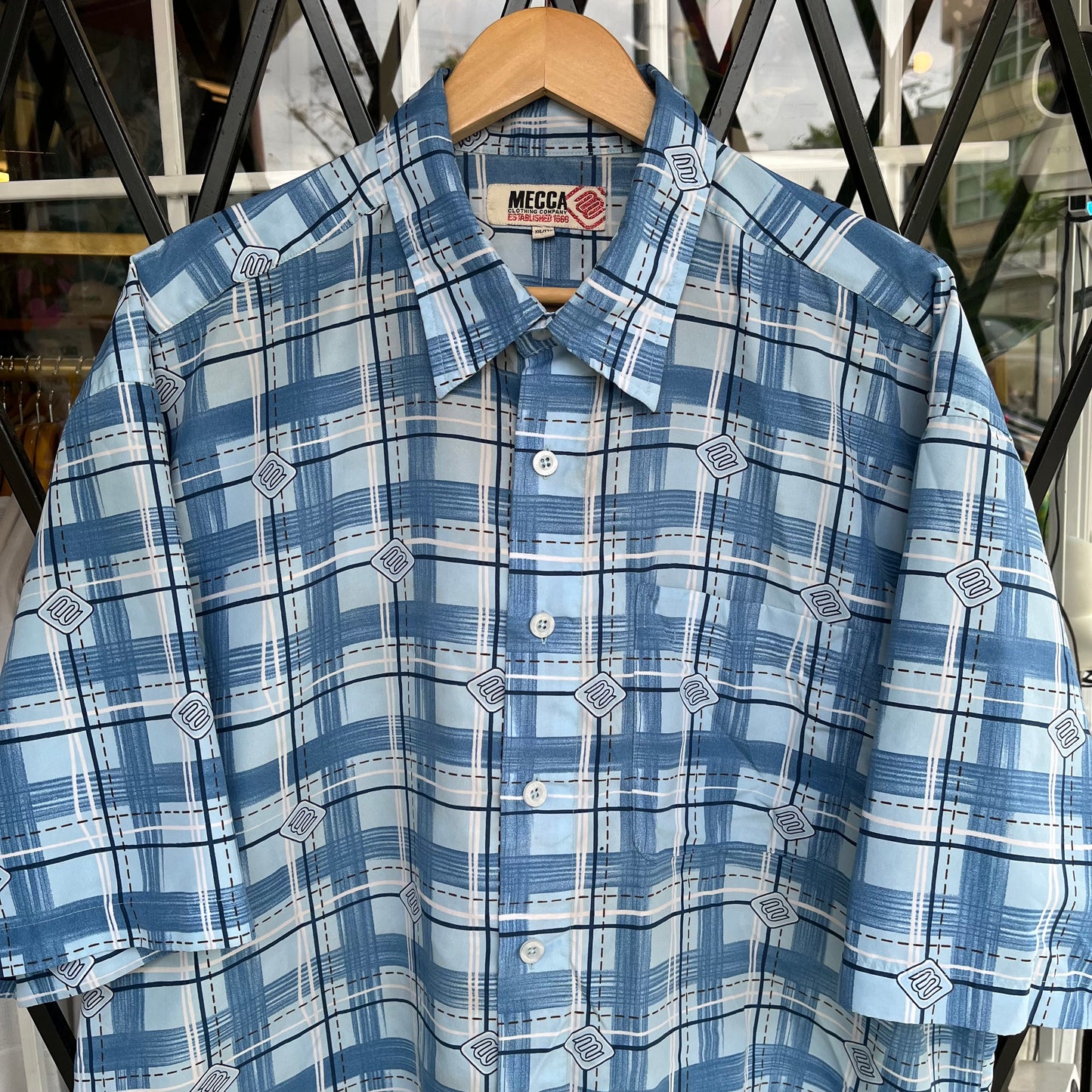 Y2K Mecca Short Sleeve Button Up Shirt - Size XXL