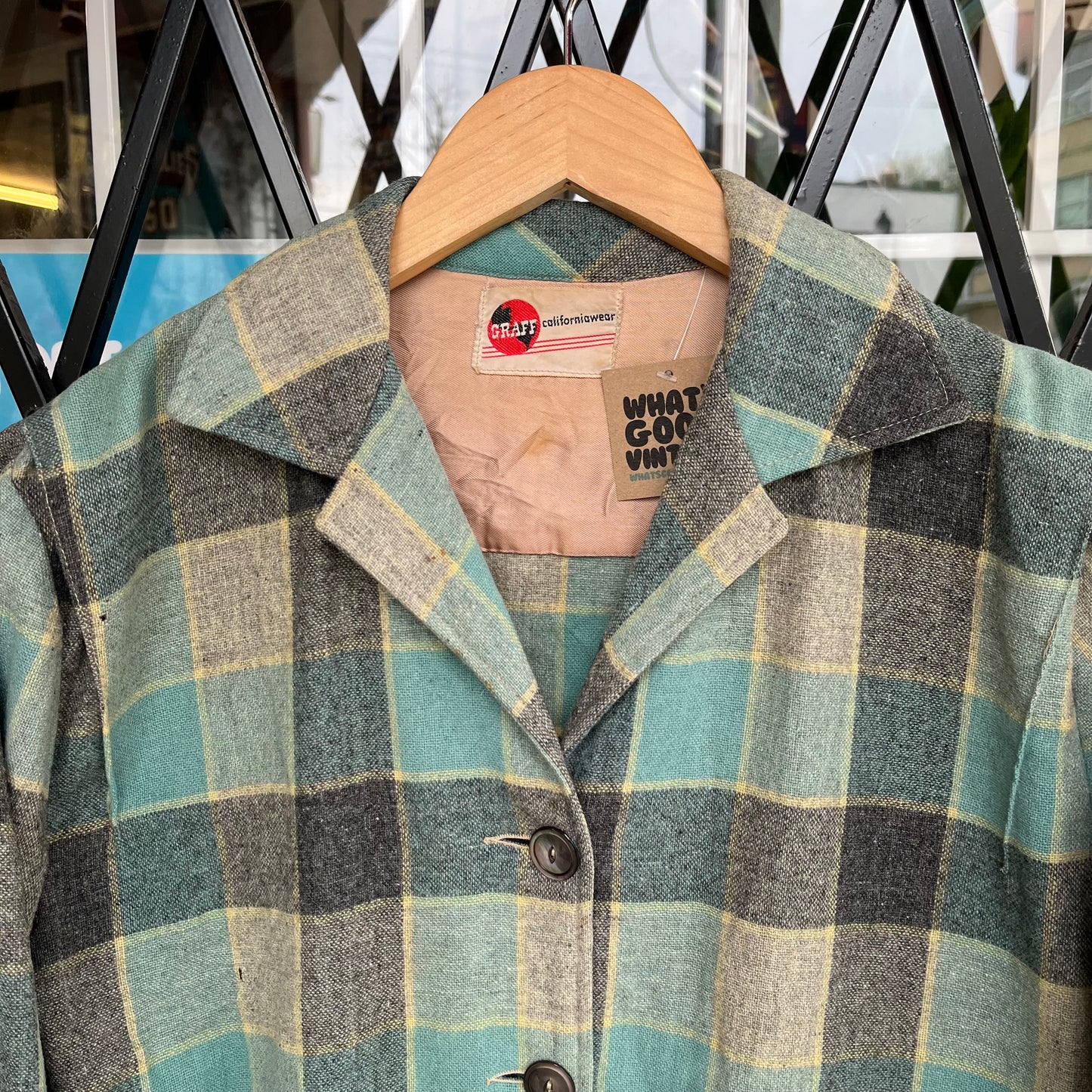 1950’s Graff Plaid Wool 49ers Jacket - Size Women’s L