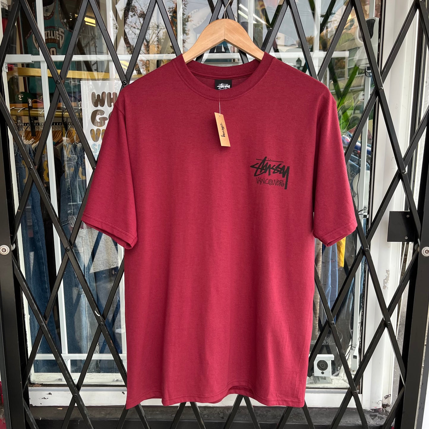 Stussy Stock Vancouver Tee Wine - Size M