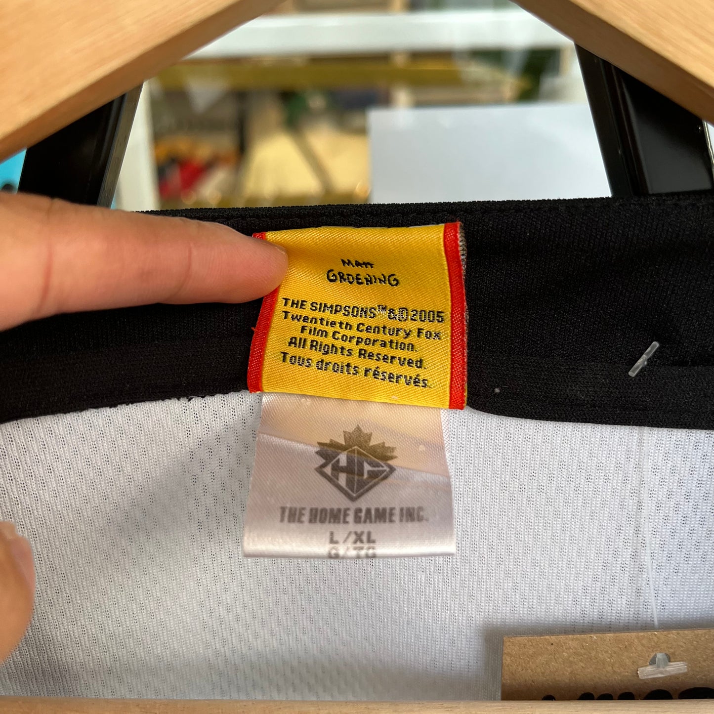 2005 The Simpsons Homer Hockey Jersey - Size L/XL