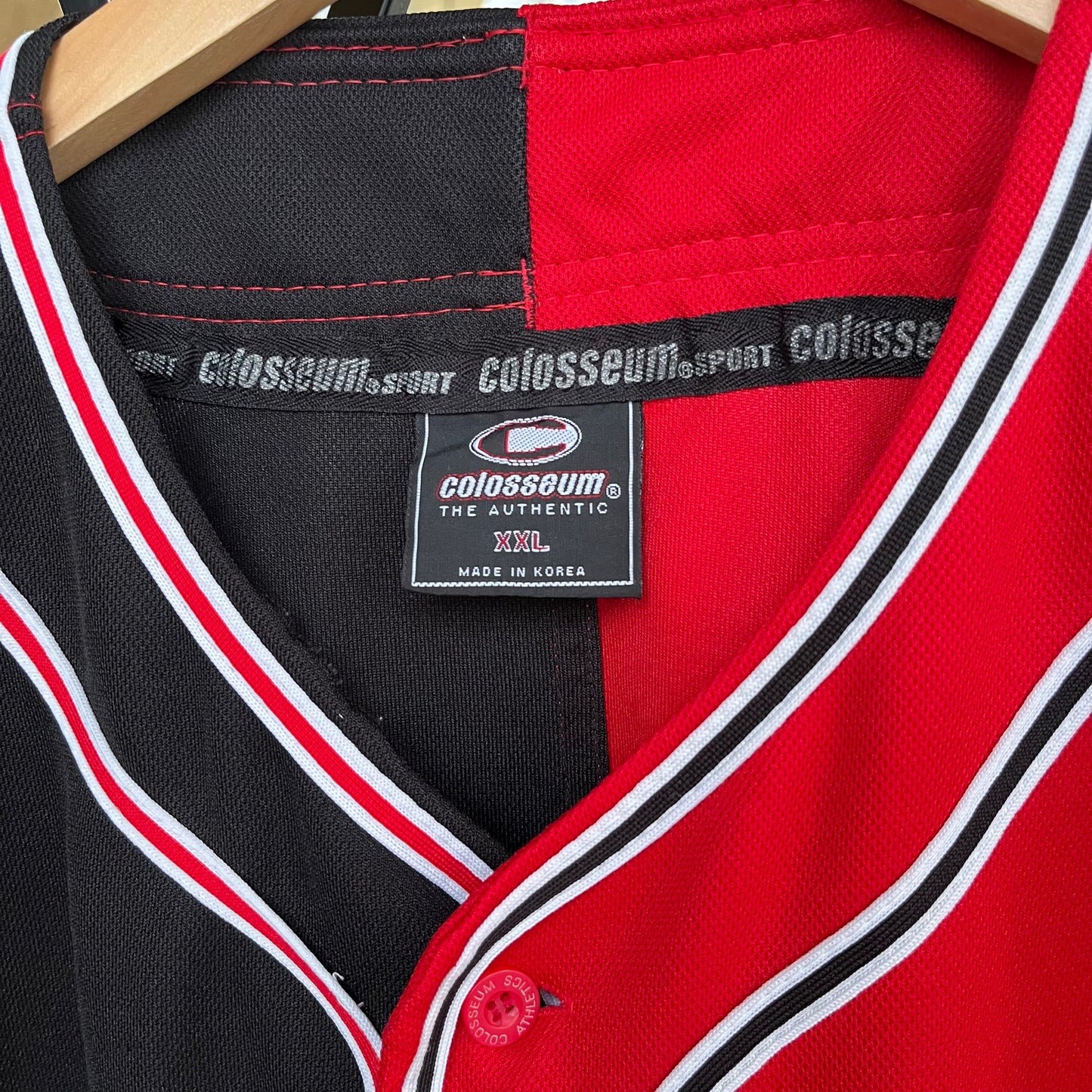 Vintage University of Wisconsin Badgers Split Baseball Jersey - Size XXL