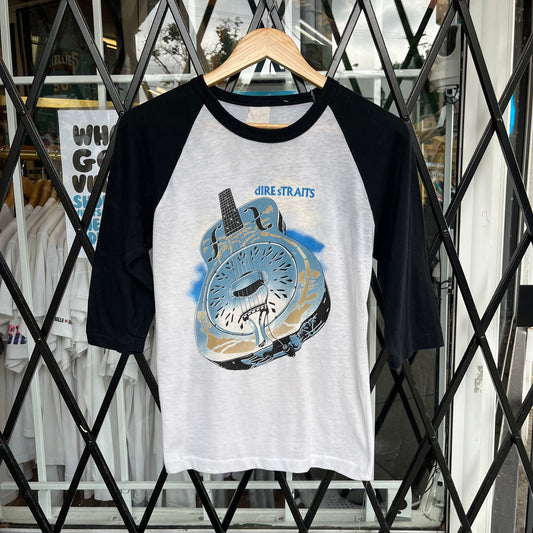1985 Dire Straits Brother In Arms Tour Raglan Shirt - Size M