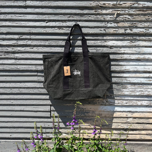 Stussy Oversized Canvas Tote Bag - Black