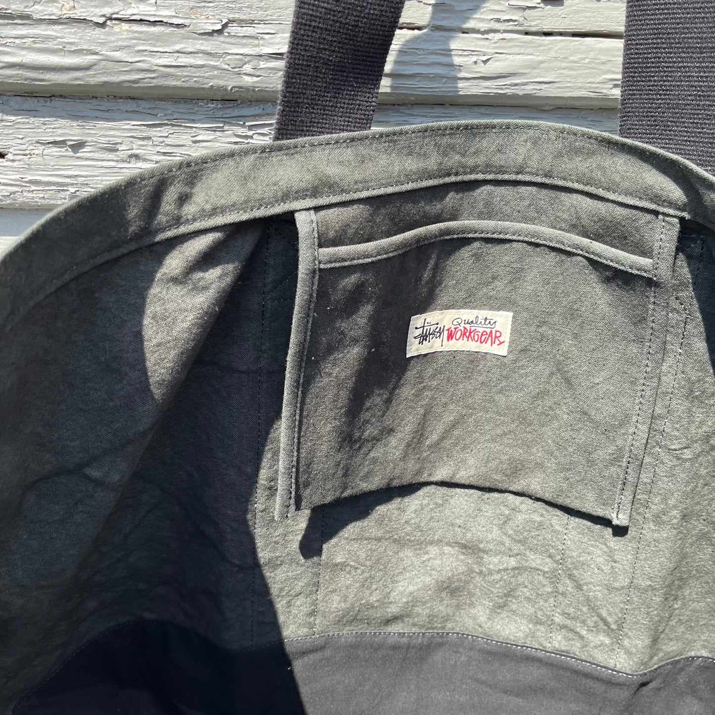 Stussy Oversized Canvas Tote Bag - Black