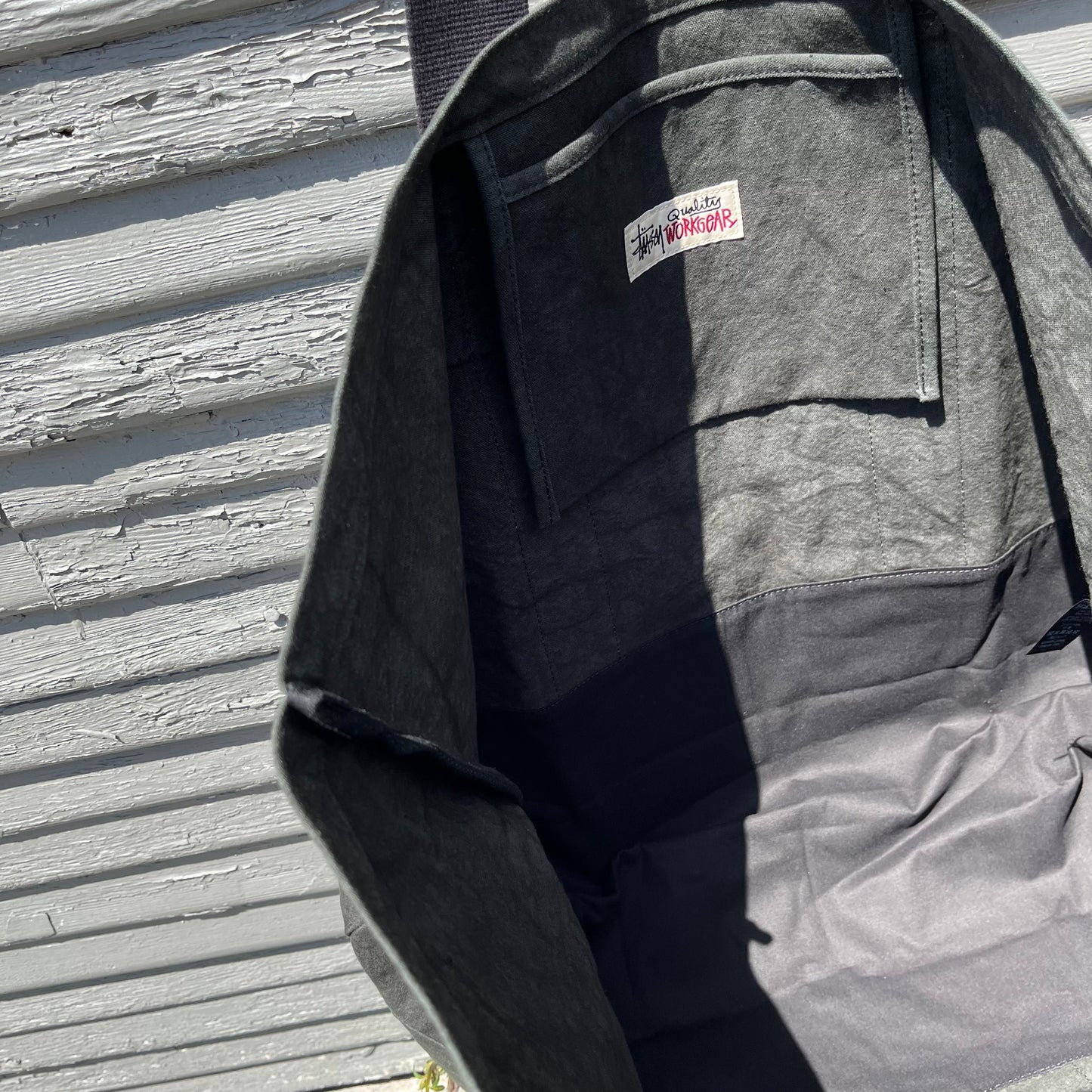 Stussy Oversized Canvas Tote Bag - Black
